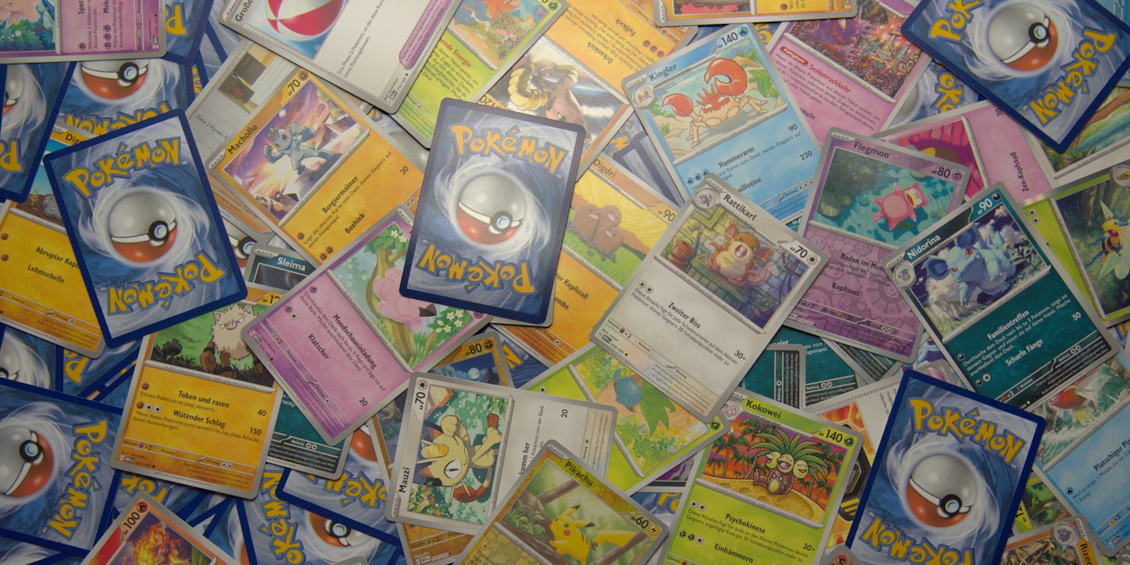 A mix of Pokémon cards old and new