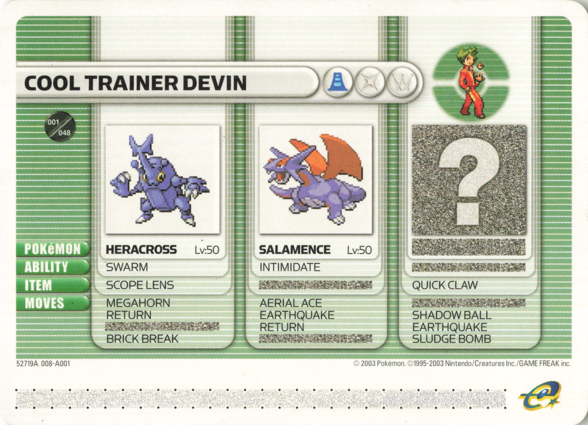 Pokémon Battle e: Series 1 (Construction: Time & Space)