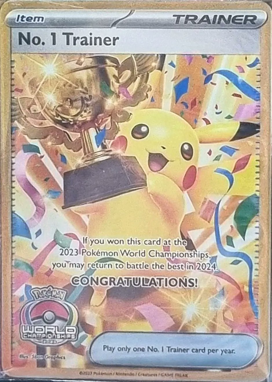 No.1 Trainer (World Championships 2023, full-art Pikachu trophy)