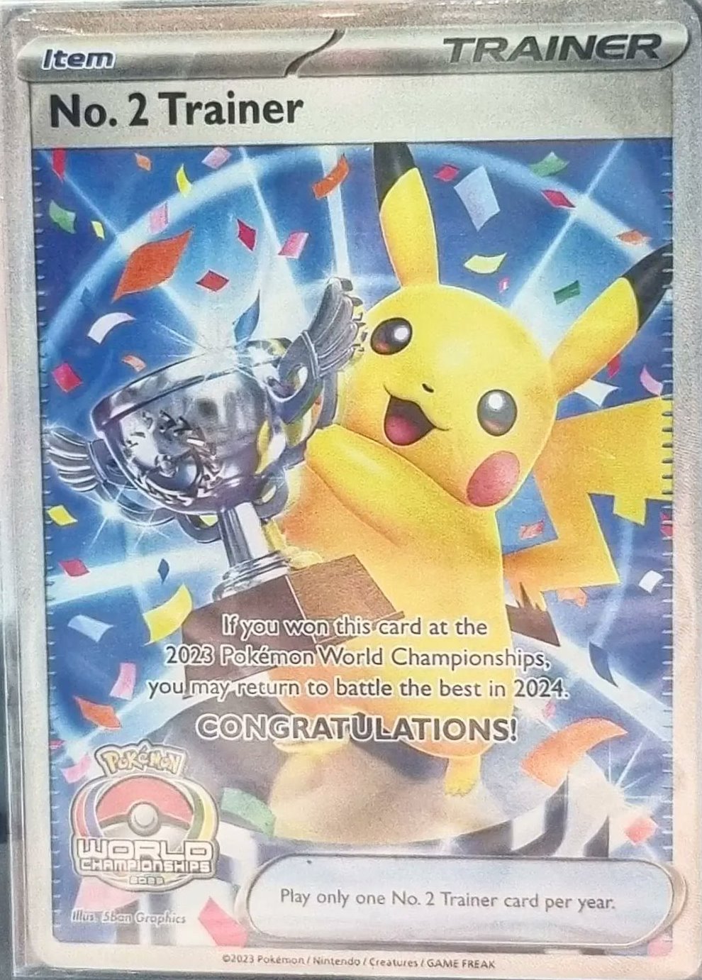 No.2 Trainer (World Championships 2023, full-art Pikachu trophy)