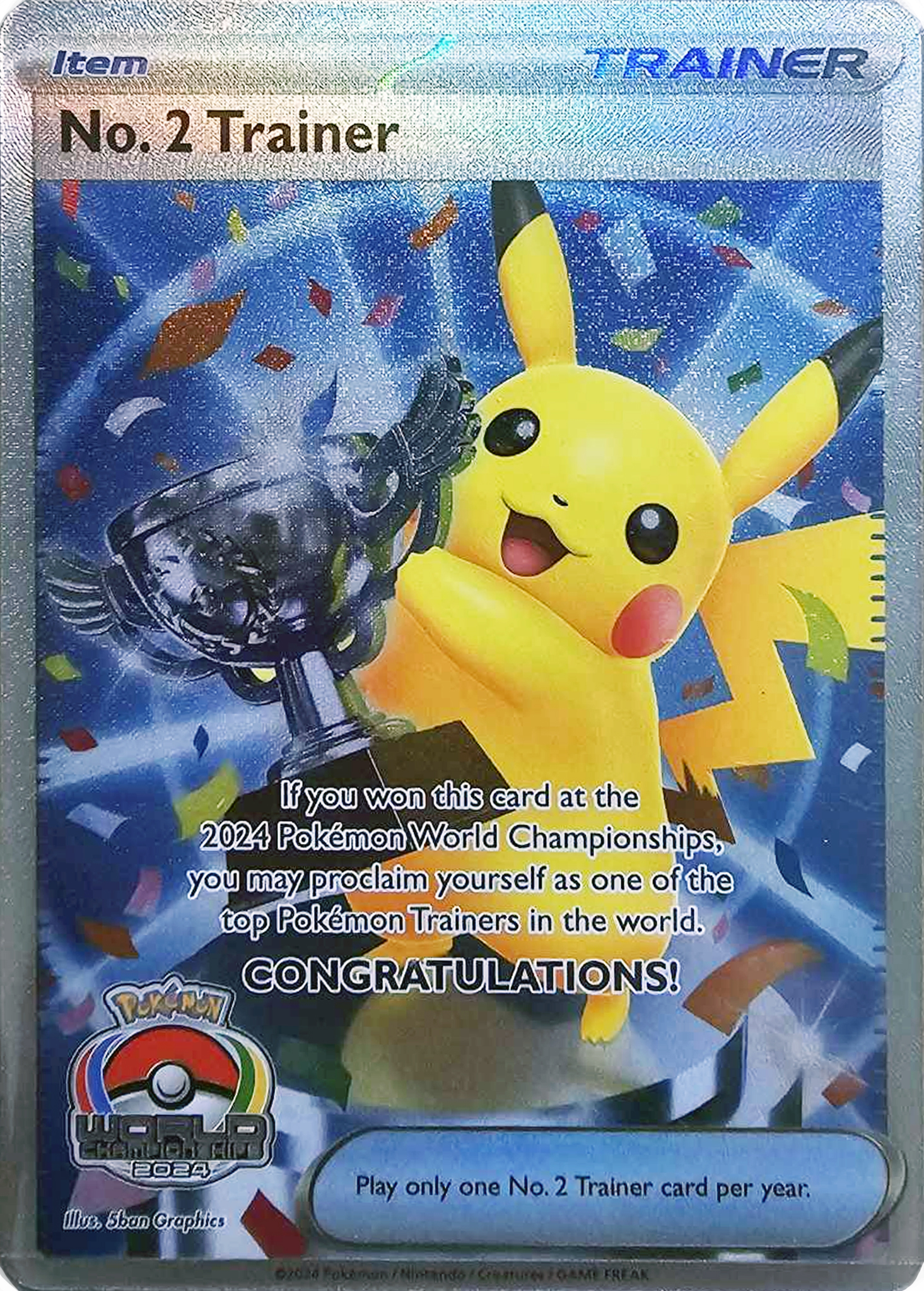 No.2 Trainer (World Championships 2024, full-art Pikachu trophy)