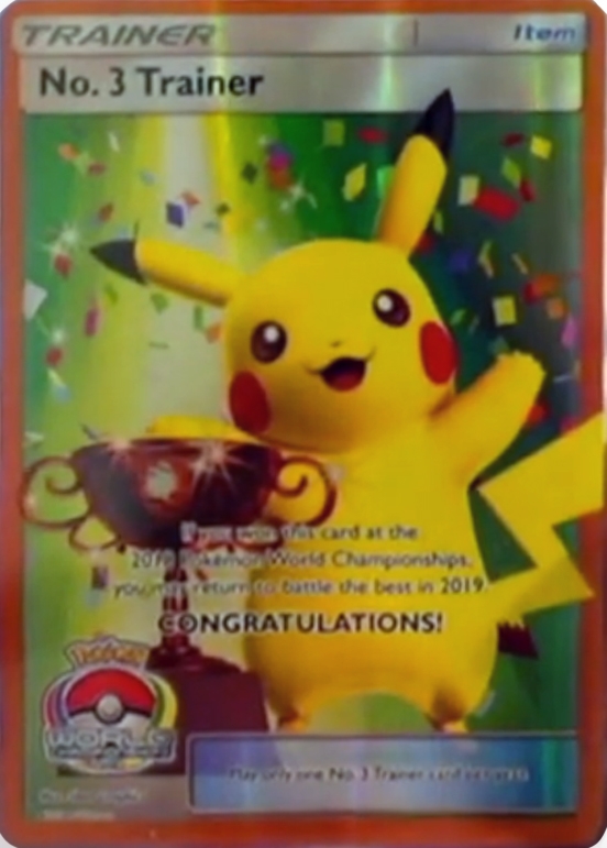 No.3 Trainer (World Championships 2018, full-art Pikachu trophy)